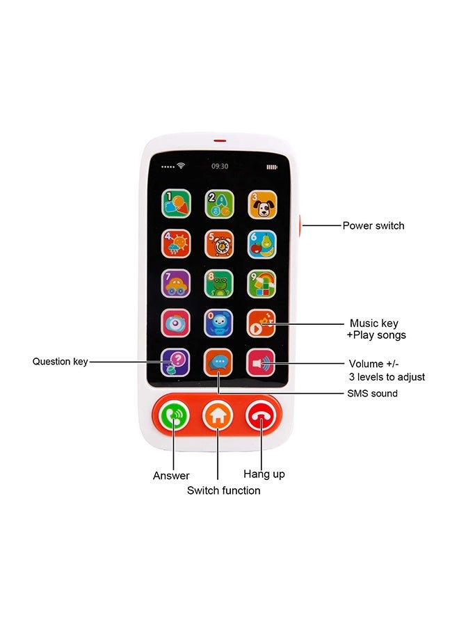 HUANGER First Learning Kids Mobile Smartphone With Multiple Sound Effects Educational Toy - Image 4